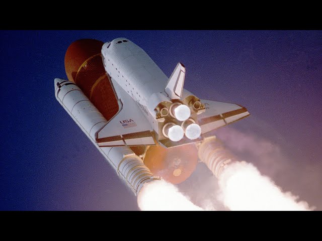 Space Shuttle Atlantis Launch Tracking Camera STS-27 1988 (BEAUTIFUL)