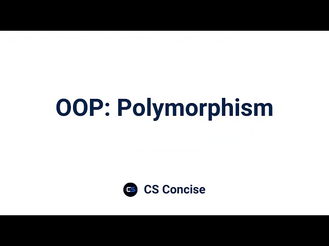 10 | OOP: Polymorphism | Object Oriented Programming