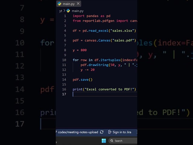 Convert Excel to PDF File in 10 sec in Python