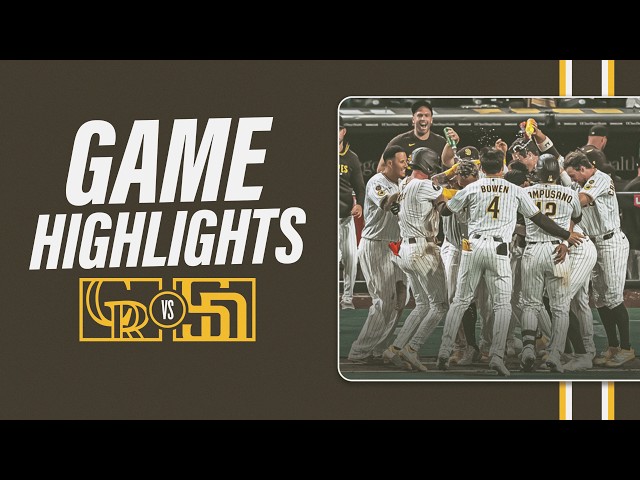 Resumen de Rockies vs. Padres (28/07/26) | Resumen de MLB