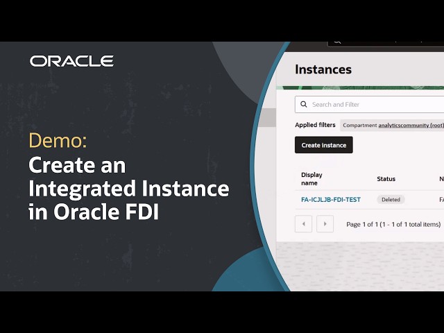 How to Create an Integrated Oracle Fusion Data Intelligence Instance