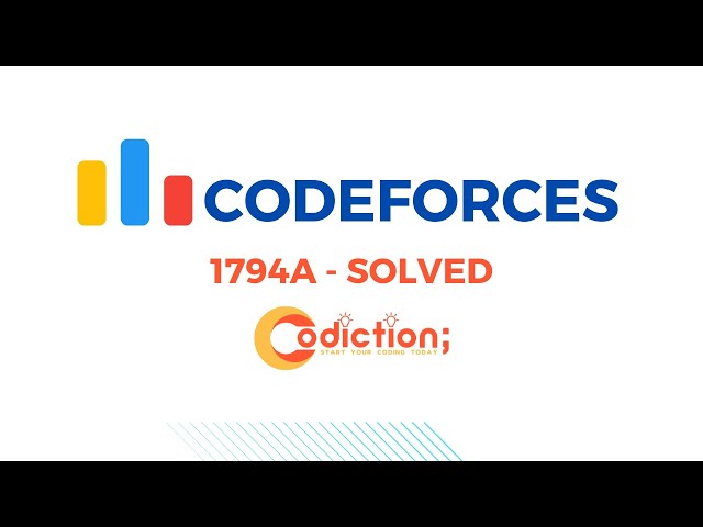 Codeforces 1794A Solution | Prefix and Suffix Array | Codiction