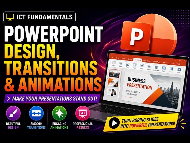 PowerPoint Design, Transitions & Animations | Beginner Tutorial