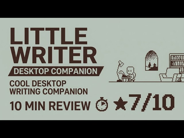 10 Min Reviews | Little Writer | A Cool Little Desktop Writing Companion | 7/10