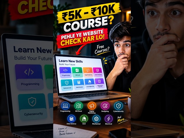 ₹5,000–₹10,000 Ka Course Lene Se Pehle Ye Website Dekho!#shorts #youtubeshorts #viral #website #free
