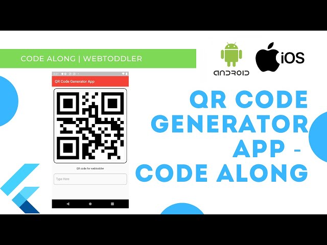 Flutter - QR Code Generator App - Flutter App Code Along (Using Image.Network)