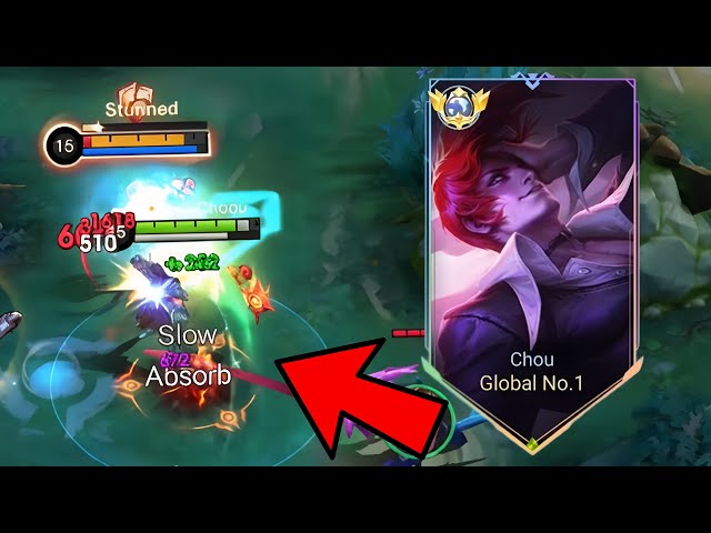 WHEN TOP GLOBAL 1 CHOU USE THIS ABUSE ONE HIT BRUST BUILD!MLBB