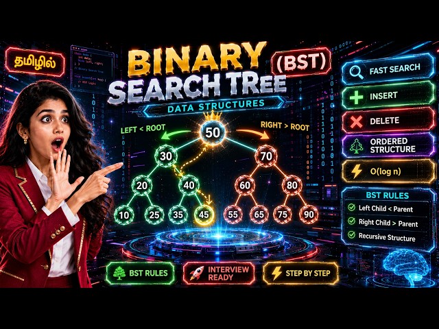 Binary Search Tree (BST) in Tamil 🔥 Learn DSA in 5 Minutes #binarysearchtree #problemsolving#keepgon
