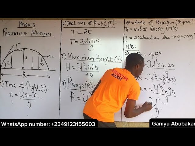 PROJECTILE MOTION (physics) (WAEC , JAMB , PUTME class ) #excellentlinkacademy