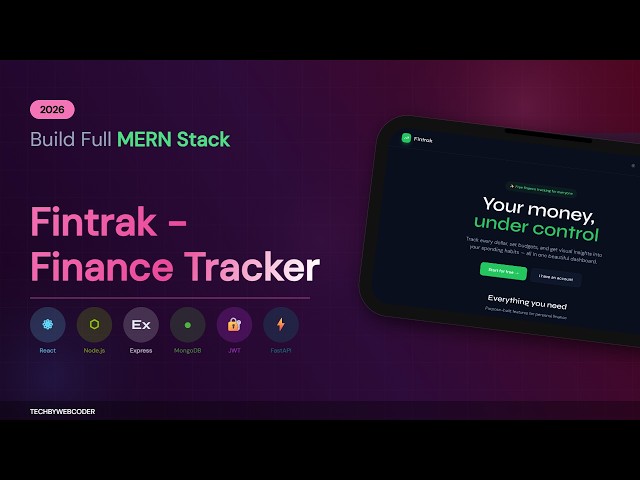 Build Fintrak - Finance Tracker App (MERN Stack) | Full Project + Code + PPT