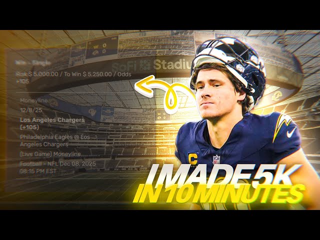 I MADE $5,250.00 IN 10 MINUTES FROM SPORTS BETTING !