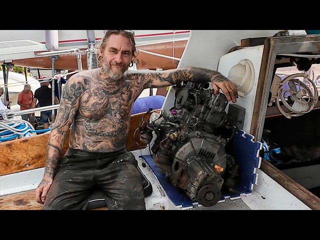 Removing My Old Diesel Engine & Getting the Beta Marine Onboard to Install in Thailand
