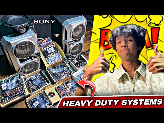 Sony speaker set, 6” subwoofer, class d amplifier - mt21, tb-21, xy-s350h, xy-s220h, 5630 amplifier
