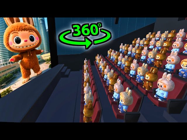 LABUBU in CINEMA HALL 360° Video | VR / 4K (LABUBU Meme)