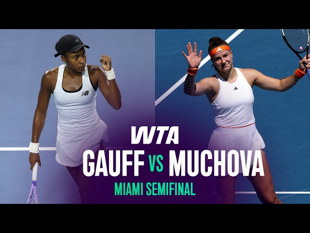Coco Gauff vs. Karolina Muchova | 2026 Miami Open Semifinals | WTA Match Highlights