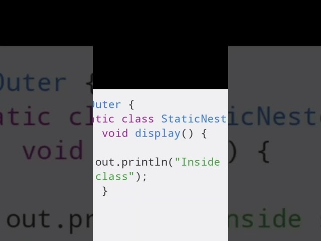 CS3391  UNIT  2. Static ,nested class in java #java  #trending  #latest  #tutorial  #aiml  #real