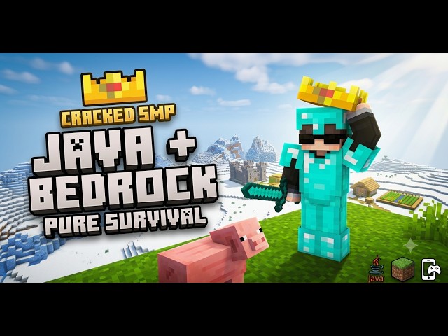 Minecraft 24/7 Cracked SMP | Java + Bedrock 🌍