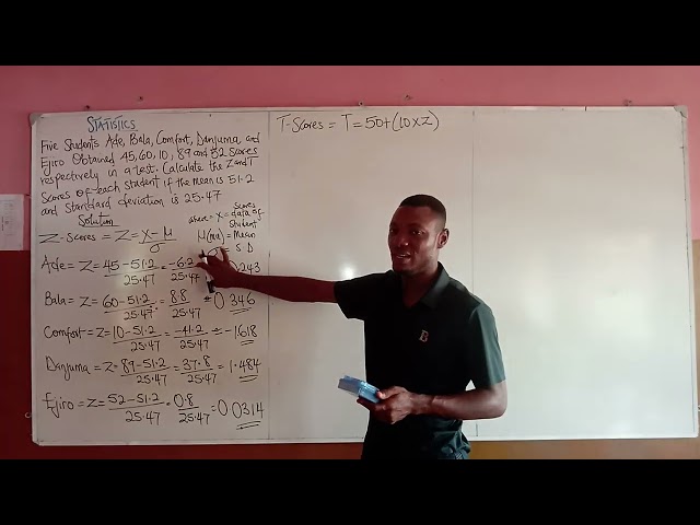 Z-scores and T-scores