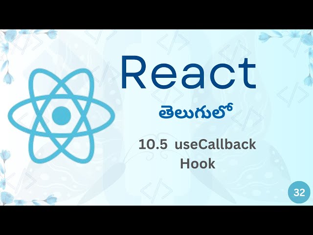 useCallback Hook in React | React Full Course Telugu | TechZoom Media | TZM