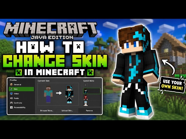 How To Change Skin In Minecraft Java Edition
