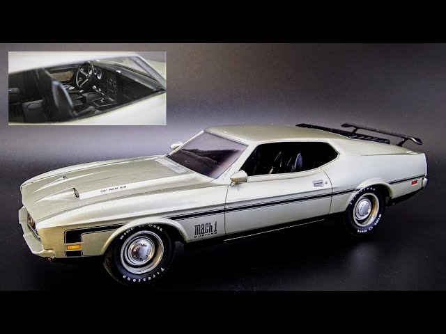 1971 FORD MUSTANG MACH I 351 1/25 SCALE MODEL KIT BUILD HOW TO AMT1262 Muscle Future Floor Polish
