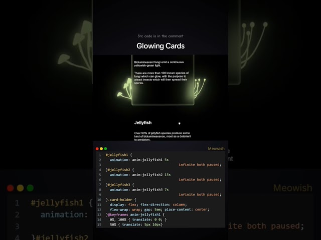 Try this! #coding #foryou #programming #glowing #cards #htmlcss #javascript #code #foryou