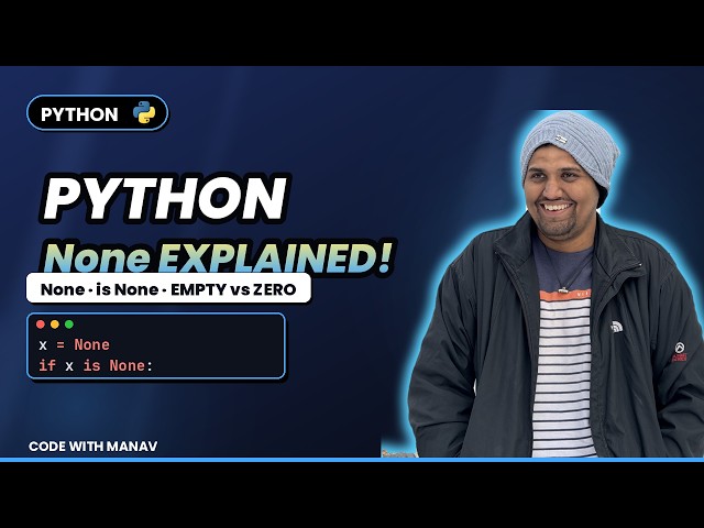 #6 Python None Explained | What is None, is None vs ==, and the None Default Trick