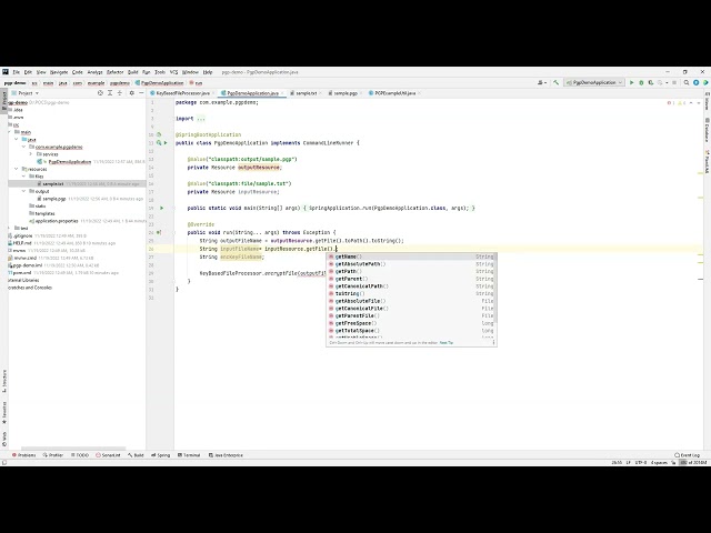 Video 5/5 Java : How to encrypt a file with PGP public key