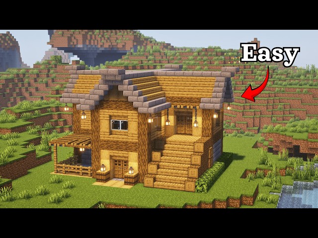 Building a Minecraft Survival House🏠(easy tutorial for beginners)