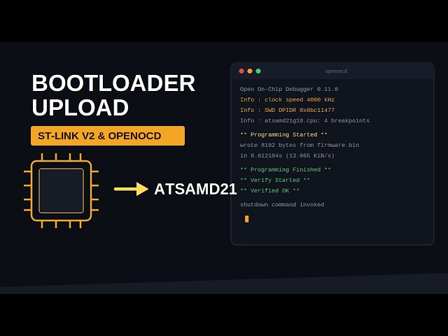 Boot-loader upload using St-link & OpenOCD