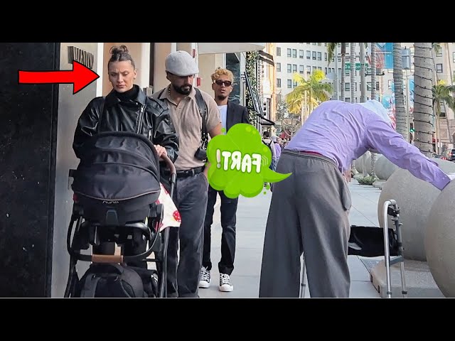 Fat Old Man Farts On Wealthy People of Beverly Hills!!!