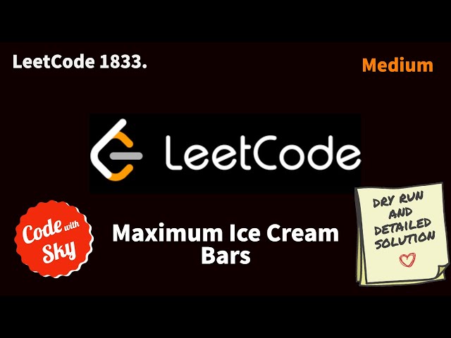 1833. Maximum Ice Cream Bars || Leetcode || C++ || Hindi