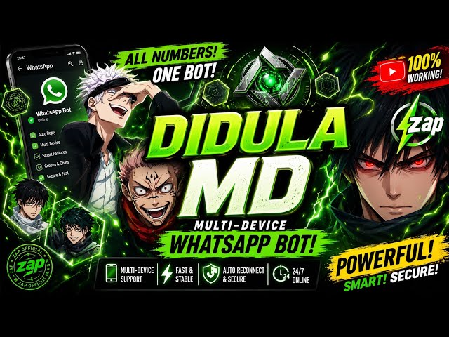 🔥 DIDULA MD WhatsApp Bot 2026 | 100% Working Multi-Device Setup Guide