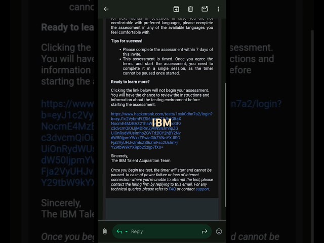 IBM/Software Developer(2024)/ Coding test mail//Recruitment process#IBM#Coding#assesment