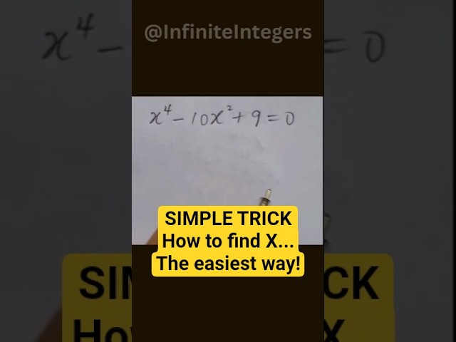 How to Solve Quadratic and Quartic Equations | Algebra Step-by-Step #algebraicequation #shorts