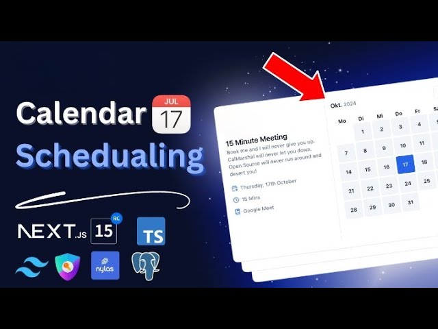 Calendar Scheduling Platform using Next.js, Nylas, Auth.js, Tailwind |  Portfolio Project