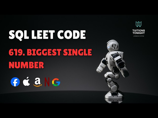 FAANG TASK#-27 - 619. Biggest Single Number | SQL TOP 50 | LEETCODE | TUITIONS TONIGHT