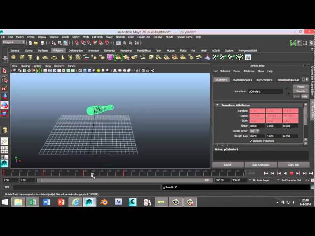 Maya 2014 tutorial : How to animate a bat hitting a baseball