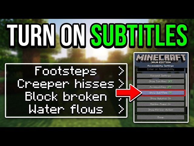 How To Add SUBTITLES In Minecraft Java
