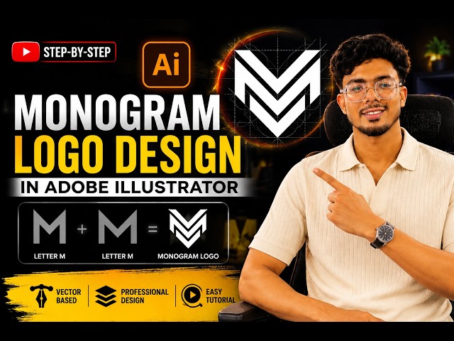 How to Create a Professional Monogram Logo in Adobe Illustrator | Logo Design Tutorial.