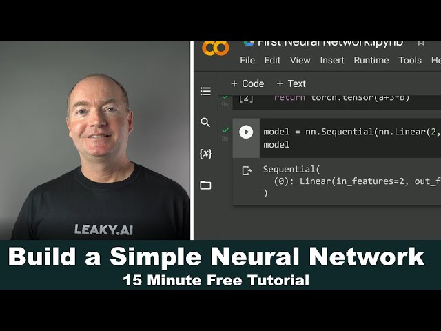 Build your First Neural Network - 15 Minutes, 20 Lines of Code (PyTorch, Google Colab)