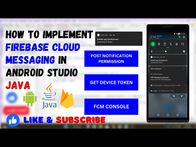 How to implement FCM in Android Java | Firebase Cloud Messaging  | Mobile App Development