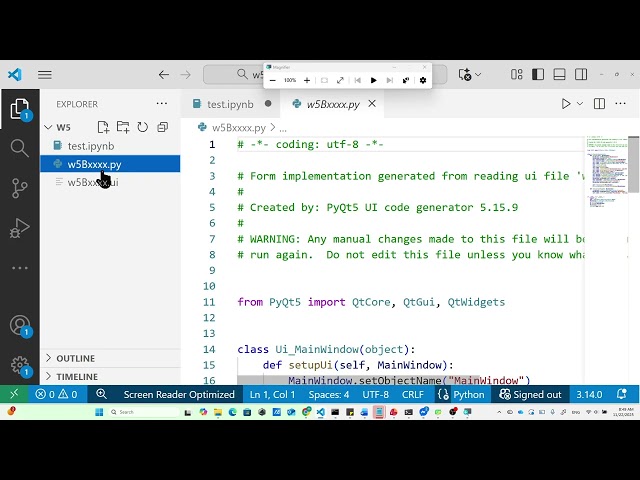 PyQt Qtimer and Widget 682Advance Python ProgW05