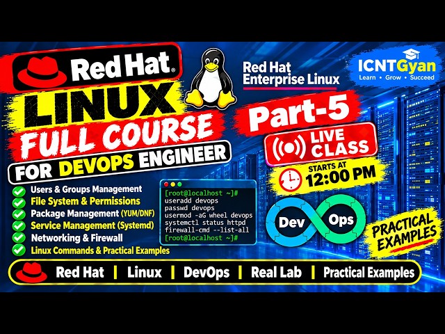 Linux For DevOps In One Shot | Complete Beginners to Advanced Linux (Hindi) | ICNT Gyan Part-5