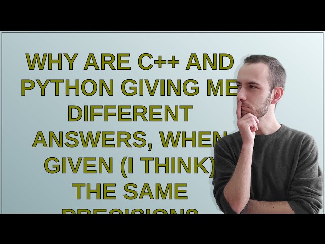 Why are C++ and Python giving me different answers, when given (I think) the same precision?