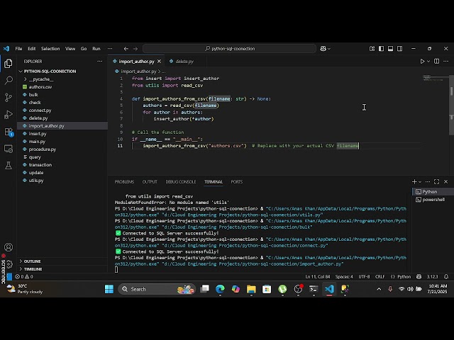 Python Sql Connection