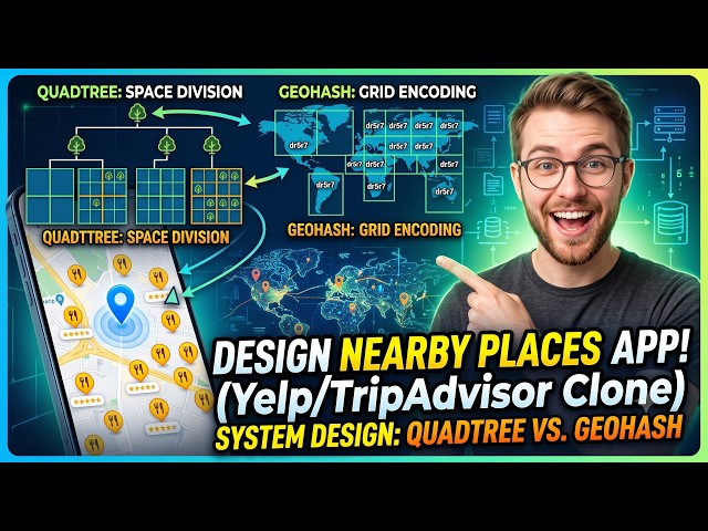 How Nearby Search Works: QuadTree vs Geohash (System Design)