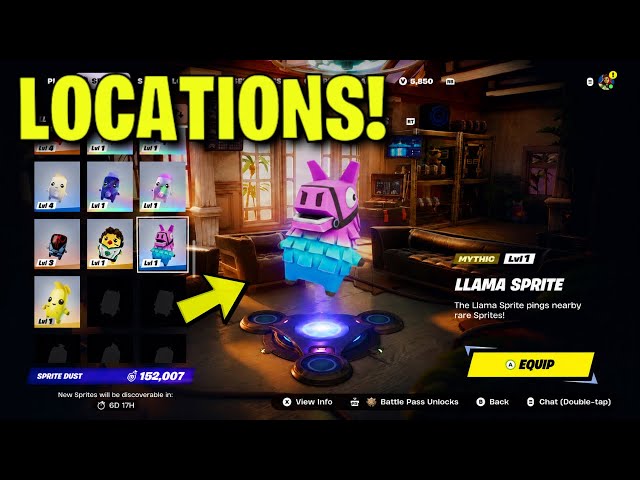 HOW TO FIND LLAMA SPRITE in FORTNITE SEASON 3! (How to GET LLAMA Sprite Locations)