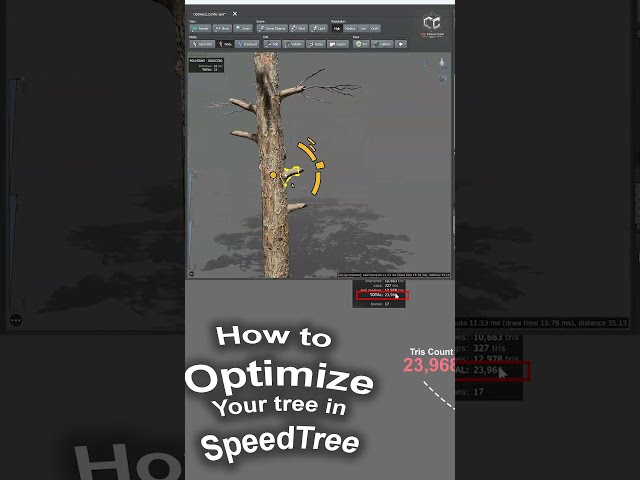 How to Optimize your Tree in SpeedTree | Speed Tree Tutorial #3danimation  #tutorial #3d  #speedtree