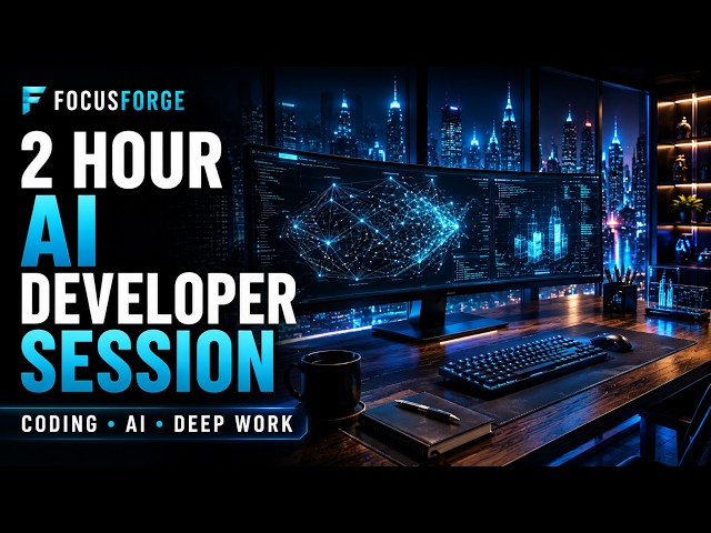 2 Hour AI Developer Session Vol. 3 | Futuristic Focus Music for Coding, Programming & Deep Work